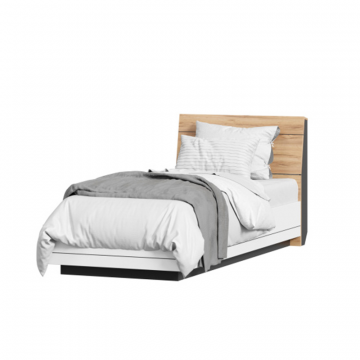 Урбан Кровать односпальная 900 (Дуб Золотой/Чёрный/Белый/Розовый)