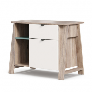 Нео Тумба 865 для стола (Дуб Маувелла/Белый/Сумеречный голубой)