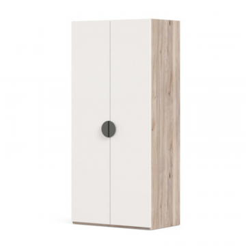 Нео Шкаф двухстворчатый (Дуб Маувелла PR/Белый)