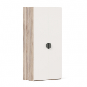 Нео Шкаф двухстворчатый (Дуб Маувелла PR/Белый)