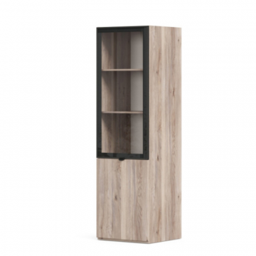 Нео Шкаф витрина (Дуб Маувелла/Чёрный)