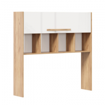 Марта-2 Надстройка стола (Дуб золотой/Белый глянец)