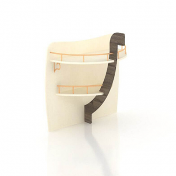 Калипсо Полка прикроватная малая (Сономе эйч темная/Штрихлак)