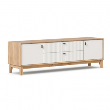 Бари Тумба под ТВ 1800 (Дуб Золотой/Белый)