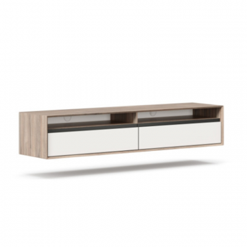 Электра Тумба ТВ 1800 (6651 д) (Вяз дымчатый/Белый)