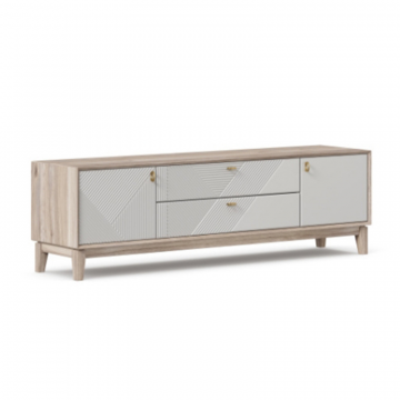 Липари Тумба ТВ 1800 (Дуб маувелла/Серый шёлк)