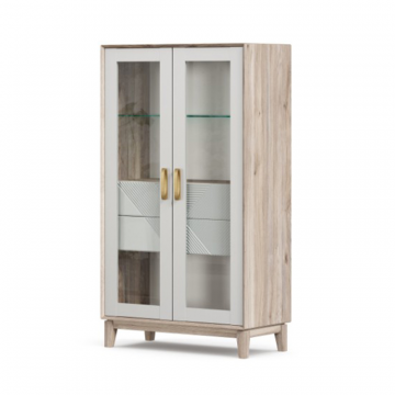 Липари Шкаф двухстворчатый малый (Дуб маувелла/Серый шёлк)