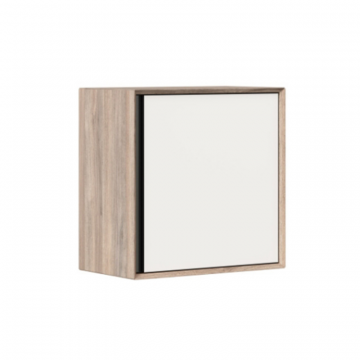 Электра Шкаф навесной 600 (6653 д) (Вяз дымчатый/Белый)