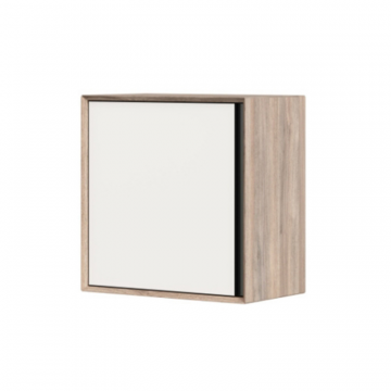 Электра Шкаф навесной 600 (6653 д) (Вяз дымчатый/Белый)