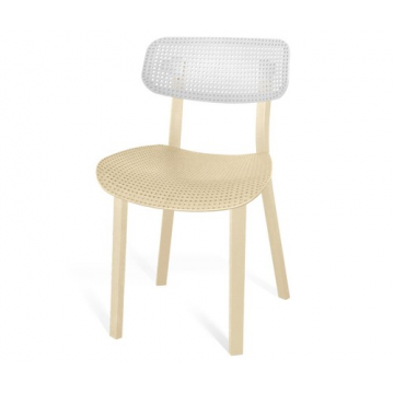 Стул SHT-S85 Белый/бежевый/бежевый