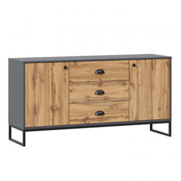 Лофт Комод (Дуб Вотан/Оникс Серый)