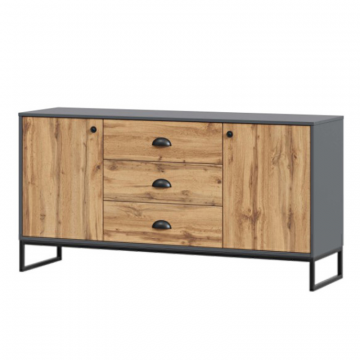 Лофт Комод (Дуб Вотан/Оникс Серый)