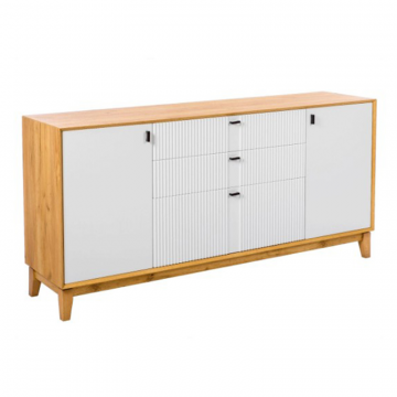 Бари Тумба 1800 (Дуб Золотой/Белый)