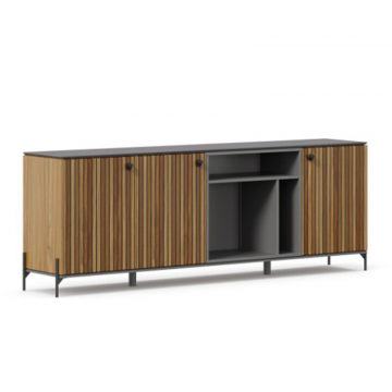 Элиот Комод (Оникс Серый/Орех фактурный)