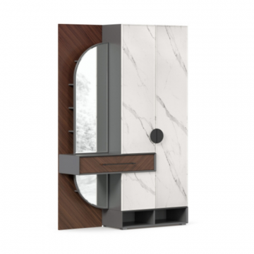 Вилена Шкаф комбинированный (Оникс Серый/Орех)