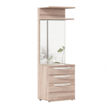 Марта Тумба комбинированная с зеркалом (Белый/Дезира Эш)