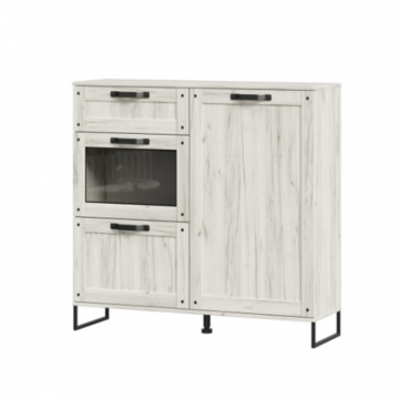 Сидней Комод комбинированный (Дуб Крафт белый)