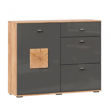 Фиджи Комод комбинированный (Дуб Золотой/Антрацит)