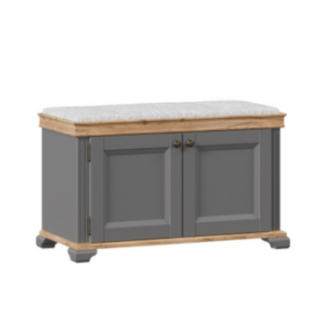 Амели Тумба с пуфом (Оникс Серый)