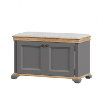 Амели Тумба с пуфом (Оникс Серый)