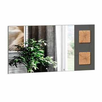 Фиджи Зеркало настенное горизонтальное (Антрацит глянец)