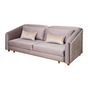 Диван Trevi 230М(К) трехм раскл с кантом серый Colt032+Melody 232*103*88см