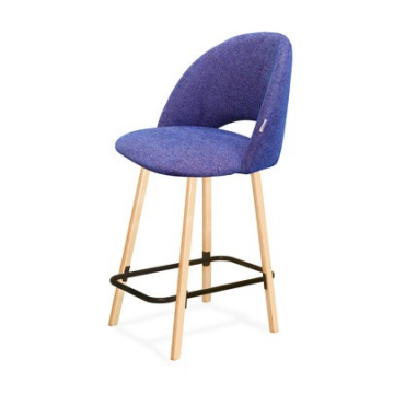Стул полубарный SHT-ST34/S94-1 Синий мираж/прозр. лак/черный муар