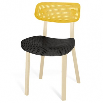 Стул SHT-S85 Желтый/черный/бежевый