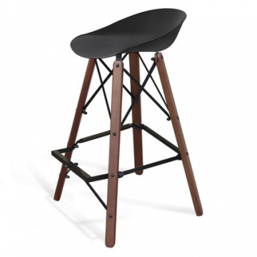 Стул барный SHT-ST19/S80 Черный/темный орех