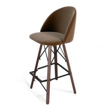 Стул барный SHT-ST35/S80 Кофейный ликер/темный орех/черный