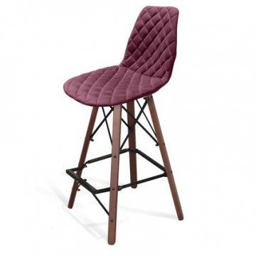 Стул барный SHT-ST29-C12/S80 Ежевичное вино/темный орех/черный муар