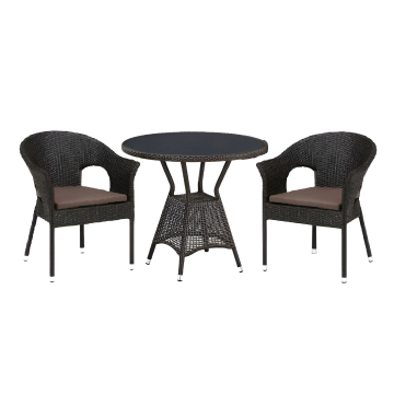 Комплект плетеной мебели T707ANS/Y79-W53 Brown (2+1)