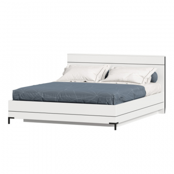 Норд Кровать двуспальная 1600 с подъемным механизмом (Белый/Черный)