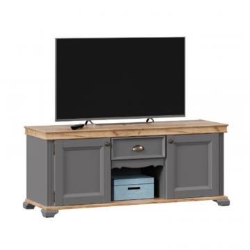 Амели Тумба под ТВ (Оникс Серый/Дуб Тортуга)