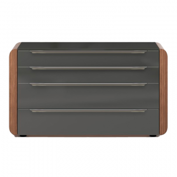 Комод 4 BELLA орех/графит