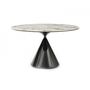 Стол Sanremo 130, белая керамика/металл