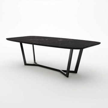 Стол овальный Mercedes 180, керамика черная