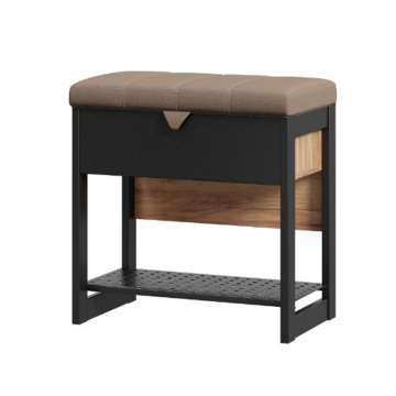 Техно Банкетка 600 (Дуб Золотой/Чёрный)