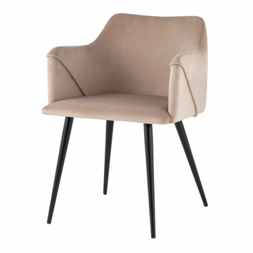 Стул с подлокотниками Джоэл велюр бежевый