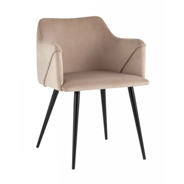Стул с подлокотниками Джоэл велюр бежевый