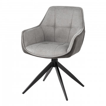 Стул обеденный Alba серый спинка экокожа