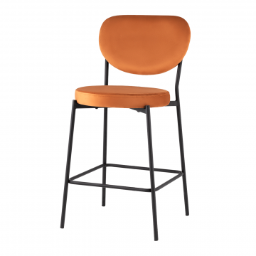 Стул полубарный Барбара NEW велюр терракотовый