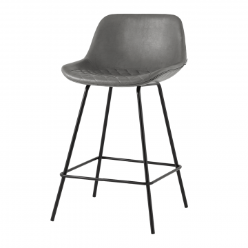 Стул полубарный Деймон экокожа серый
