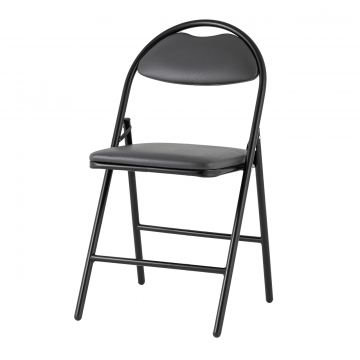 Стул складной Hagen экокожа серый каркас черный