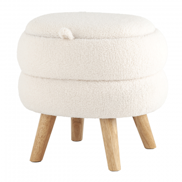 Пуф с ящиком Винни M тедди белый
