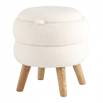 Пуф с ящиком Винни S тедди белый
