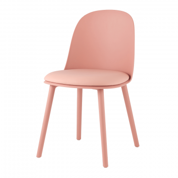 Стул Fog с подушкой пластик пыльно-розовый