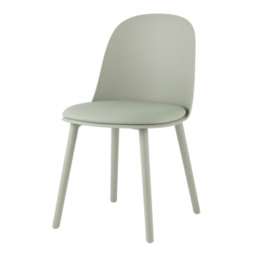 Стул Fog с подушкой пластик серо-зеленый