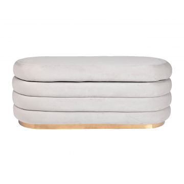 Банкетка велюр серый 112*42*44см для хранения