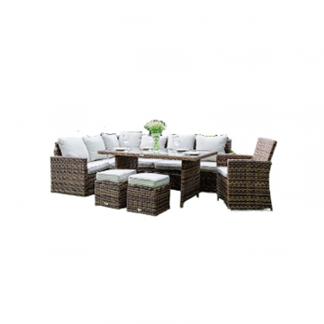 Комплект мебели ZORRO PLUS коричневый из искусственного ротанга